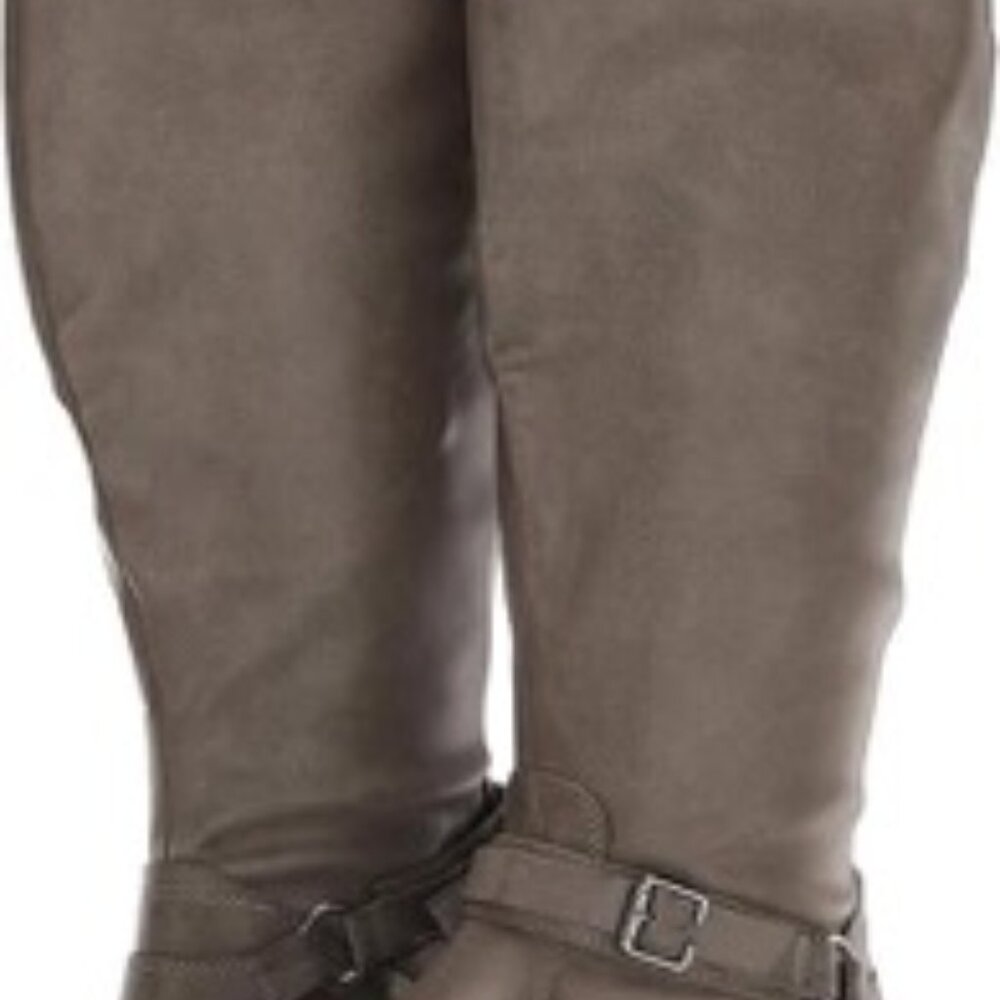 Easy Street Women's Quinn Plus Harness Boot Plus Plus Granite Burnish Size